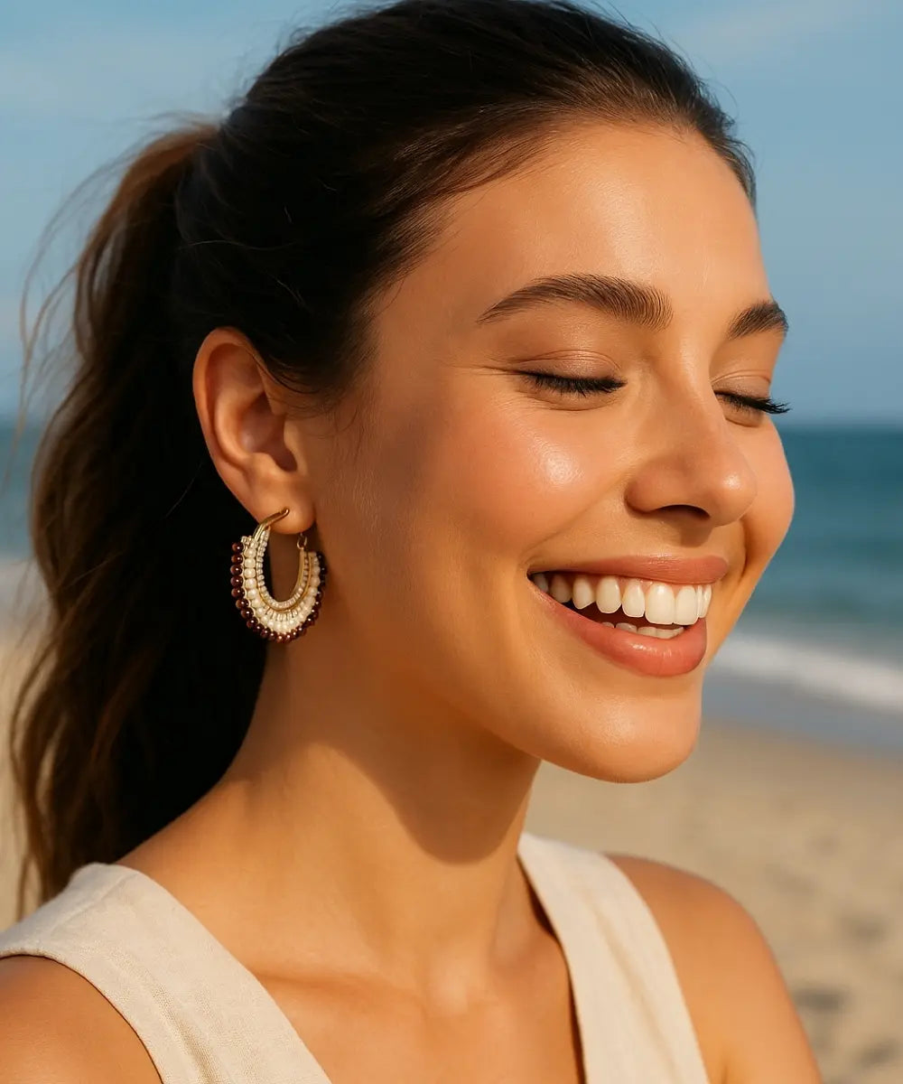 Aros con Piedras Naturales, Livianos, Vibrantes y Artesanales