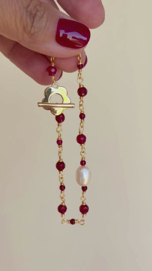 Pulsera Ágata Enkadenadas – Entorchada enPerla de Río Blanca, Joyería Artesanal Hecha a Mano