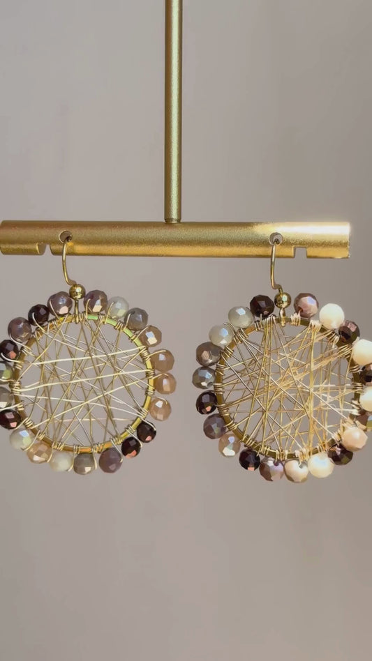 Aros Tabita en Cristales y alambrismo fino